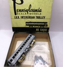Vintage Pennsylvania Scale Models HO Gauge I.R.R. Interurban Trolley Kit –Rare