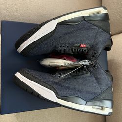Air Jordan Retro 3 Levi’s Sz 9 Ds 100% Authentic 