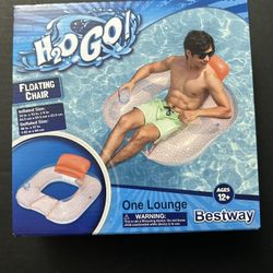 H2o Go Floating Chair With Flip Pillow And Cup Holder