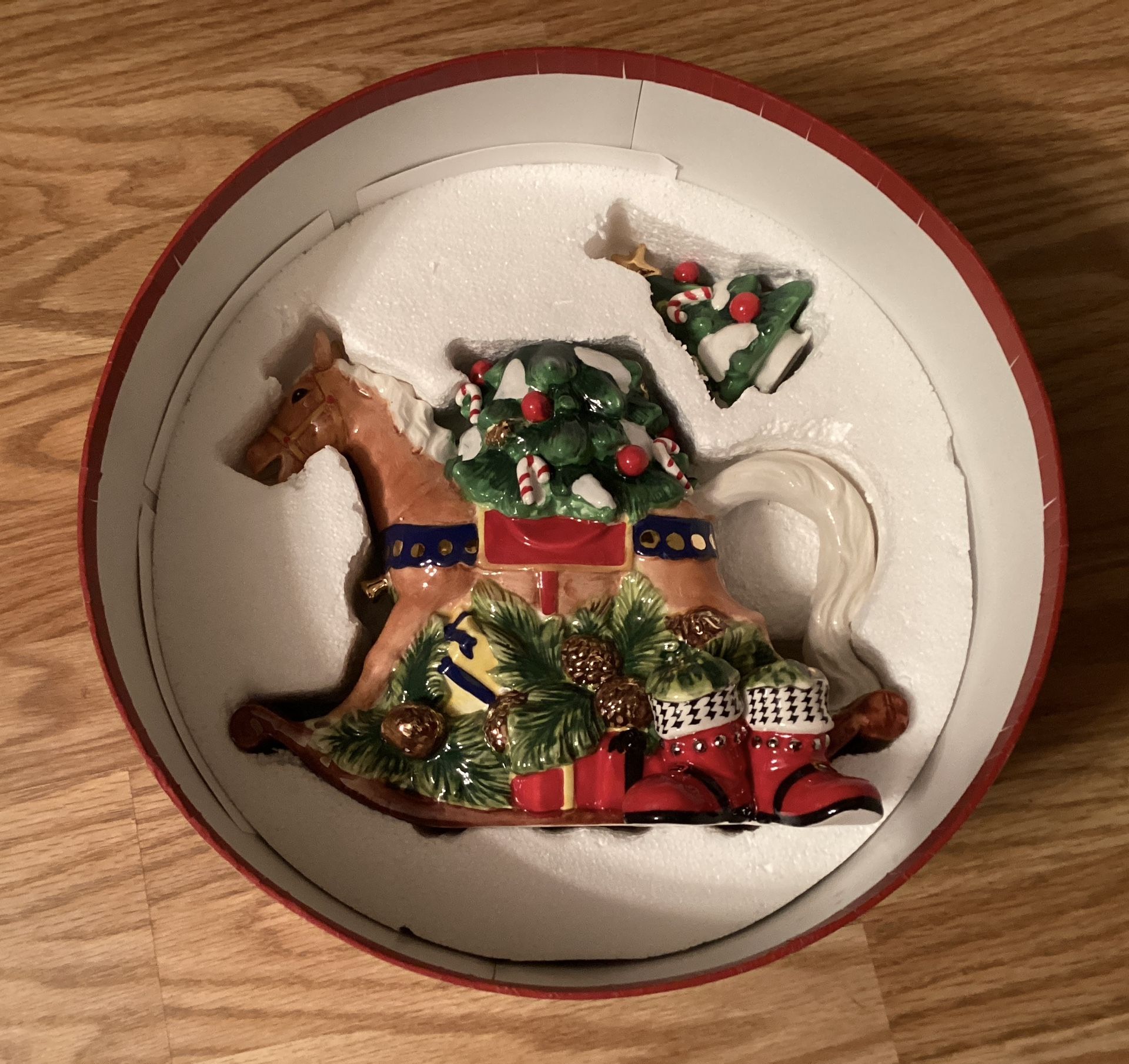 Waterford rocking horse holiday heirloom teapot