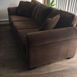 Brown Velvet Sofa