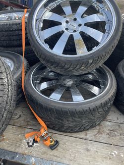 Klass Rims And Tire Set 4 Came Off A Rolls Phantom 3 Piece