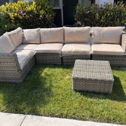 Patio Furniture Sectional Set Buy Today To Get A Free Cover