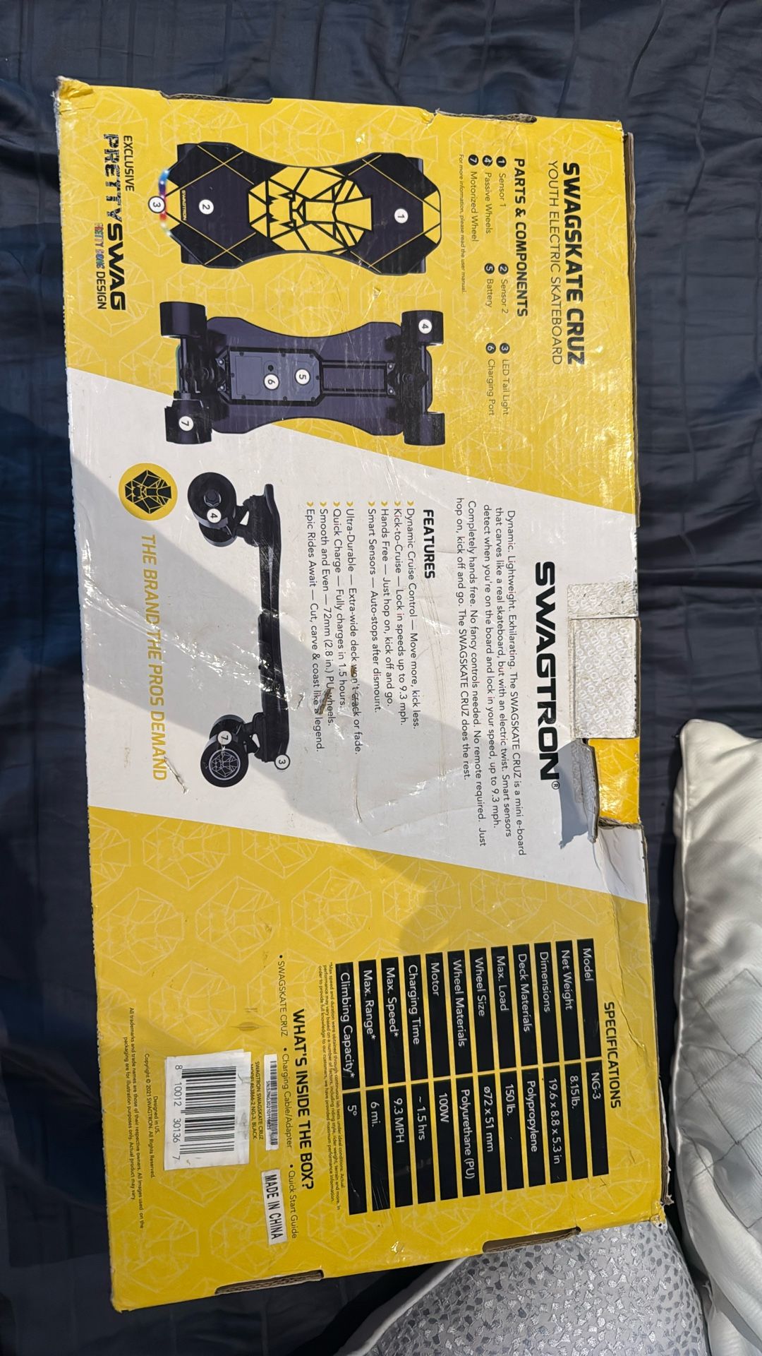 Swag Cruz Youth Electric Skateboard New In Box
