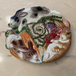 Fitz and Floyd Rabbit Bunny Plate