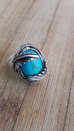Vintage Sterling Silver ring turquoise stone