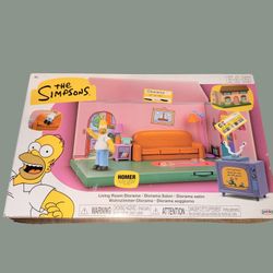 BRAND NEW The Simpsons Living Room Diorama Playset Jakks Pacific Homer