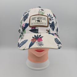 Lucky 7 USA Smoky Mountains Est. 1934 Floral AdjustableHat
