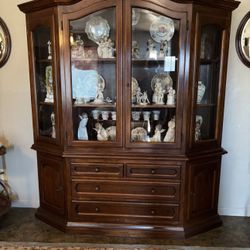 Rosewood Furniture 4 Pieces china hutch, corner hutch, buffet, small cabinet (please read)