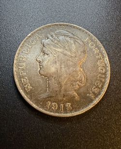 1913 50 Centavos Republica Portugal Silver 