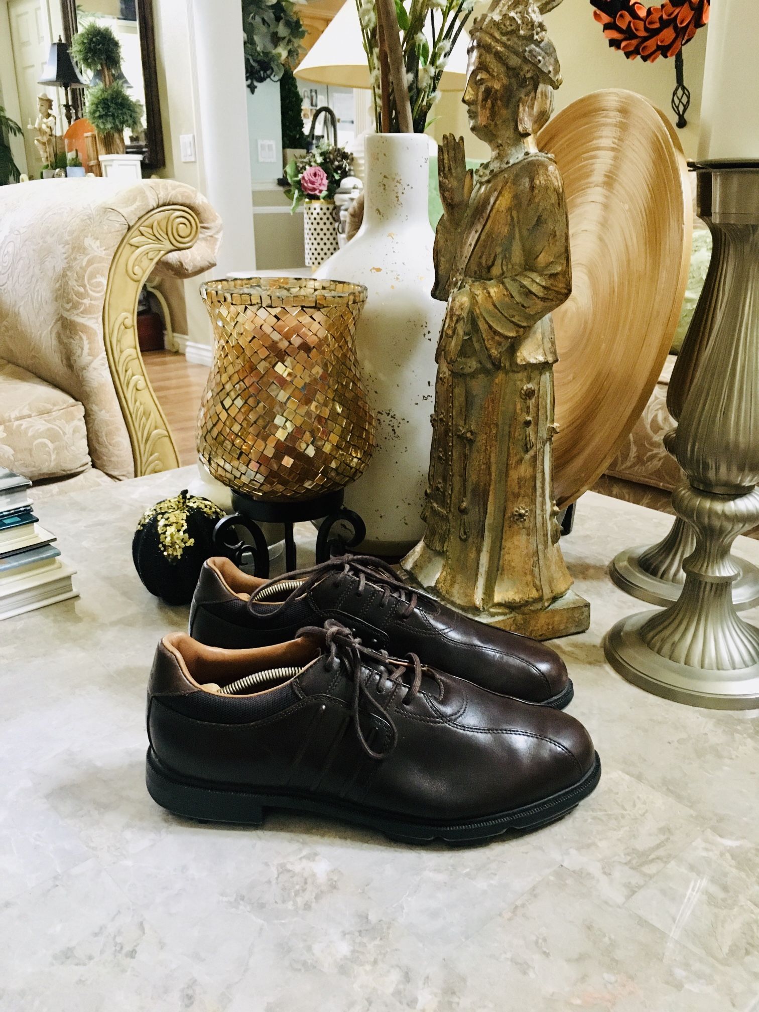 ADIDAS Adiprene Mens Z Traxion Torsion System Brown Leather Golf