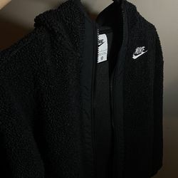 Black Fuzzy Nike Jacket