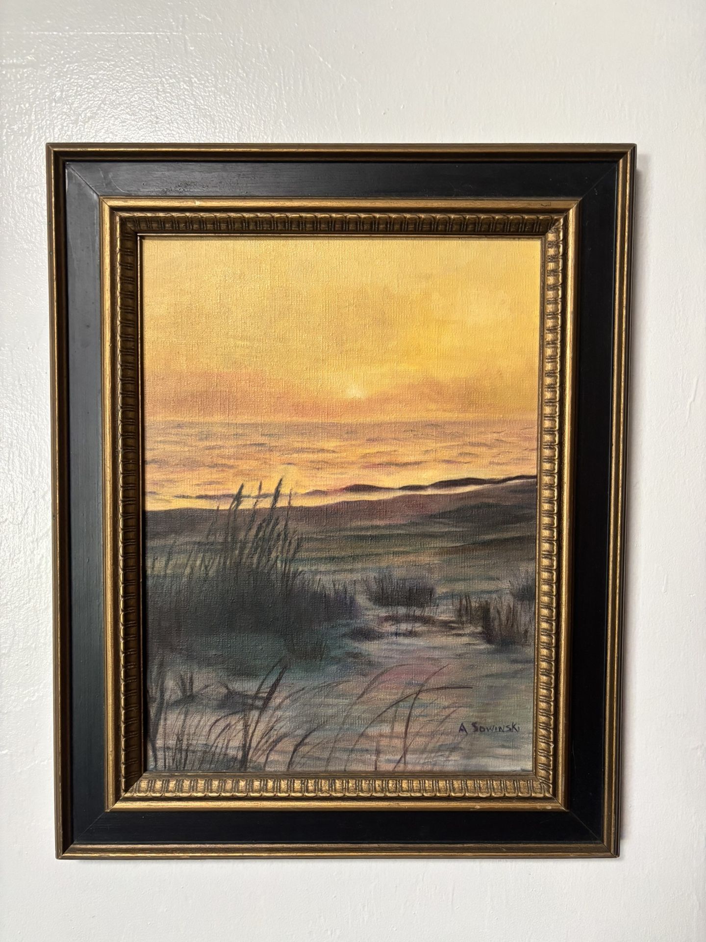 Original Framed And Signed By Artist Landscape Oil Painting On Canvas