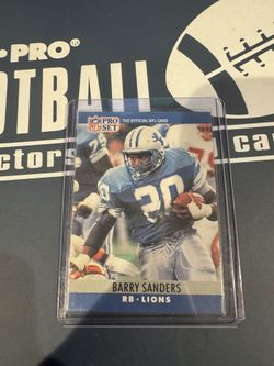 Barry Sanders Football Card NFL Pro Set