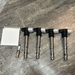 4X OEM Ignition Coil & 4X Iridium Spark Plug—Audi—A3–A4–A5/-VW—Jetta—CC—UF575