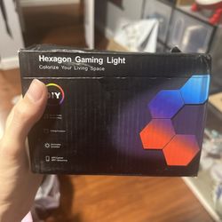 HEXAGONAL LED WALL LIGHT PANELS - 6PCS SET, APP-CONTROLLED (SEE DESC)