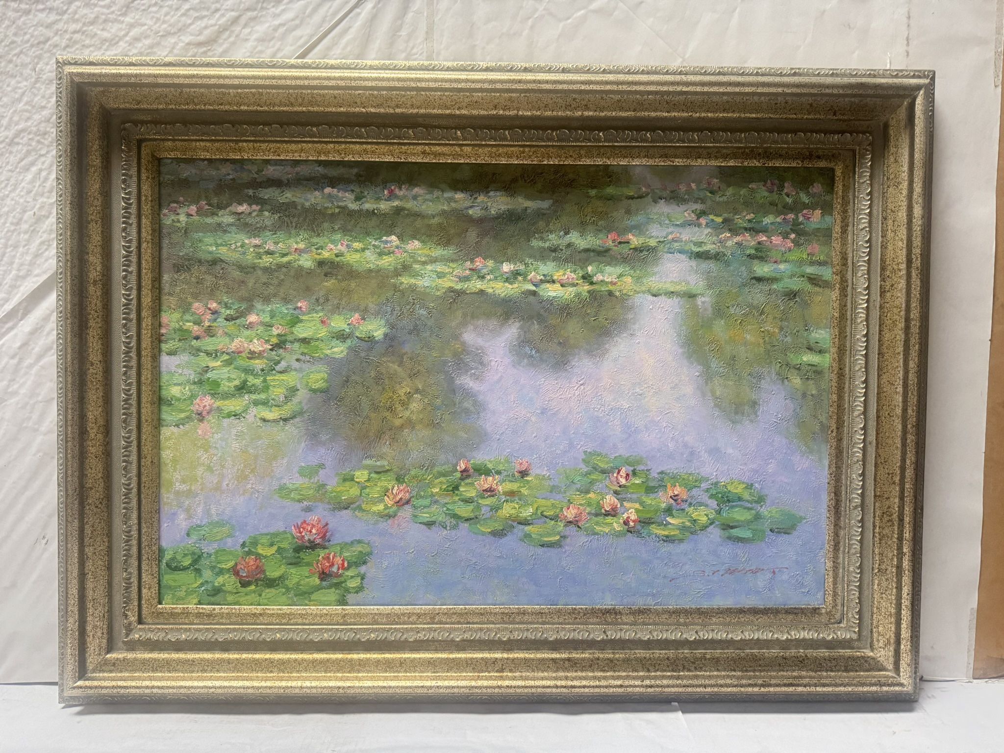 Hand-Painted Oil Painting Wooden Frame 45.5” X 33.5”