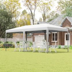 10' x 20' Pop Up Canopy Tent, Heavy Duty Tents for Parties, Outdoor Instant Gazebo Sun Shade Shelter with Carry Bag, for Catering, Events, Wedding, Ba