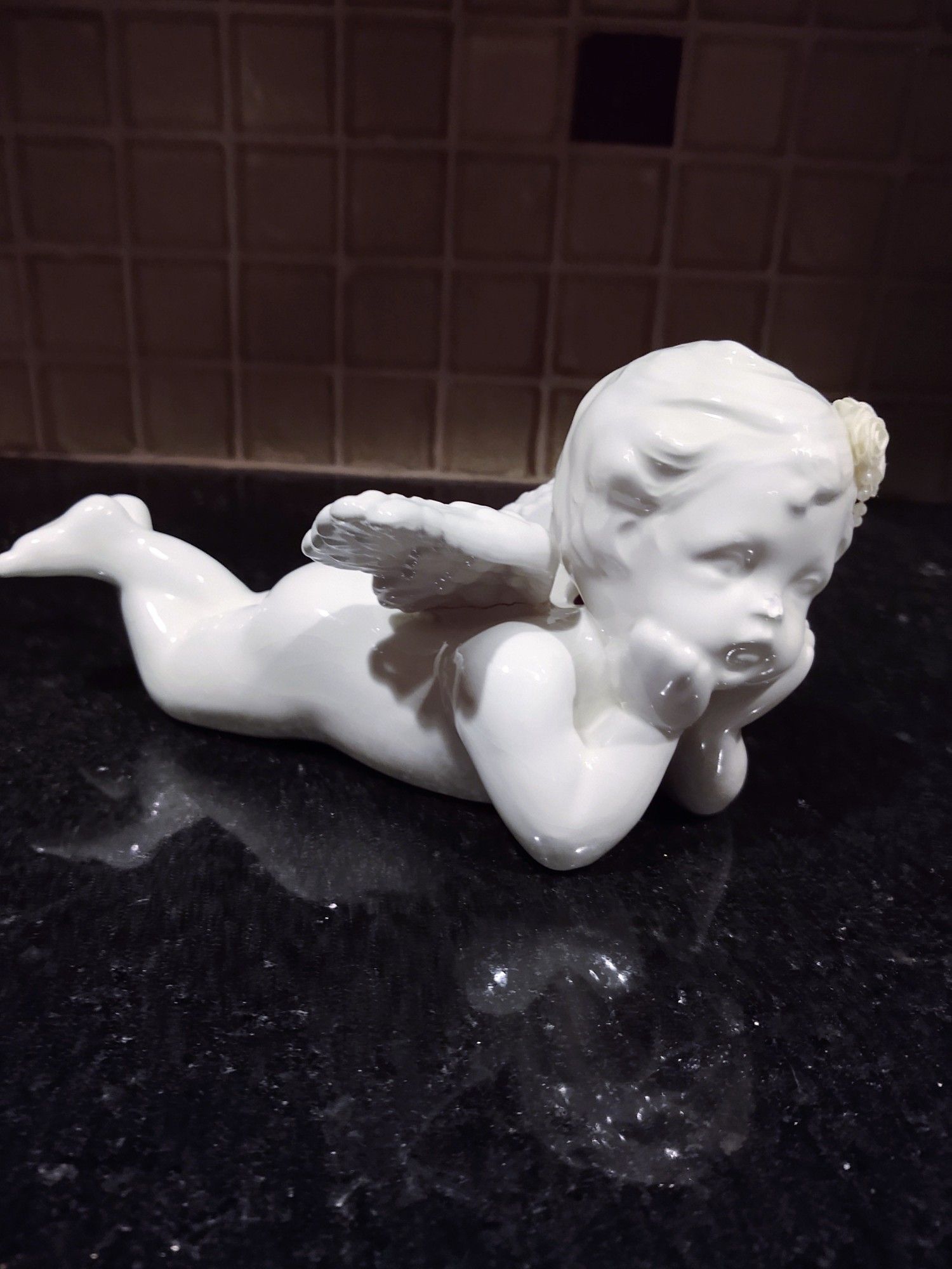 Ceramic Cherub Figurine