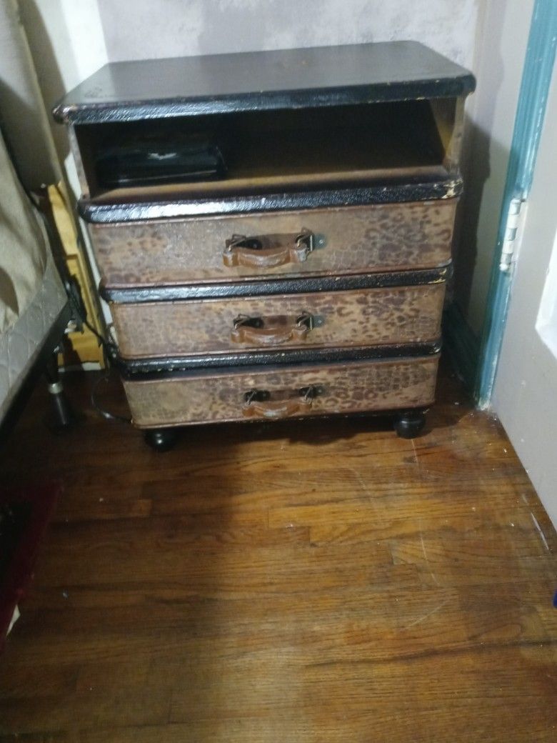 Vintage Suitcase End Table