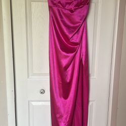 Pink long dress size medium
