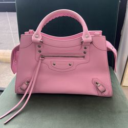 Pink Balenciaga Classic City Bag