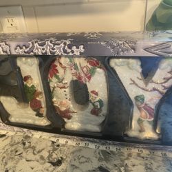 NEW Christmas JOY Mantel Sugared Decorated Letters by Costco Each Letter 8'' Tall