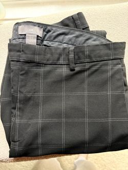 H&M Slim Fit Plaid Dress Pants Size 34