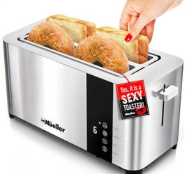 Mueller UltraToast Full Stainless Steel Toaster 4 Slice(Brand New)