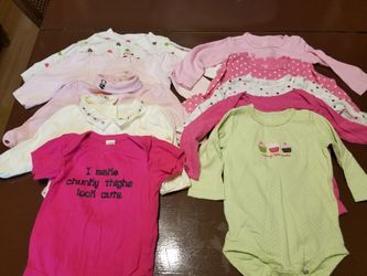 6-12m long sleeve blouses onsies