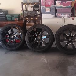 22"  inch Rims  -  Black Diamond