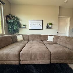Jonathan Louis Modular Sectional – 6-Piece Echosuede Set (Like Cloud Couch) 
