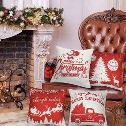 Christmas Pillow Cover 22x22 (set Of 8)
