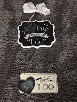 Wedding countdown signs