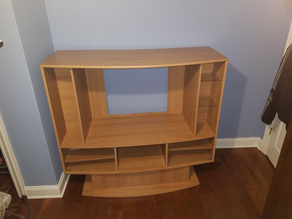 wooden tv stand