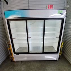 Turbo Air Commercial 3 Door Sliding Glass Door Display Cooler / Merchandiser Fridge Refrigerator