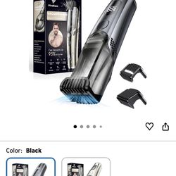 New Vacuum Beard Trimmer for Men, New Version Adjustable Precision Trimming Length with 2 Comb, Electric Cordless Vacuum Trimmer for Beard, Waterproof