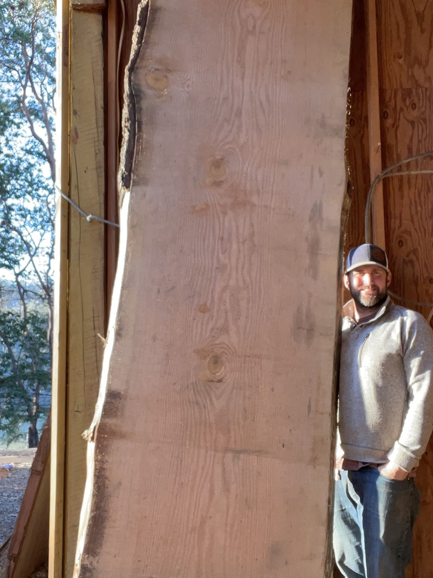 Huge Douglas Fir Live Edge Slab