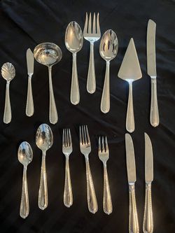 Hampton silversmiths 18/10 stainless china service of eight set