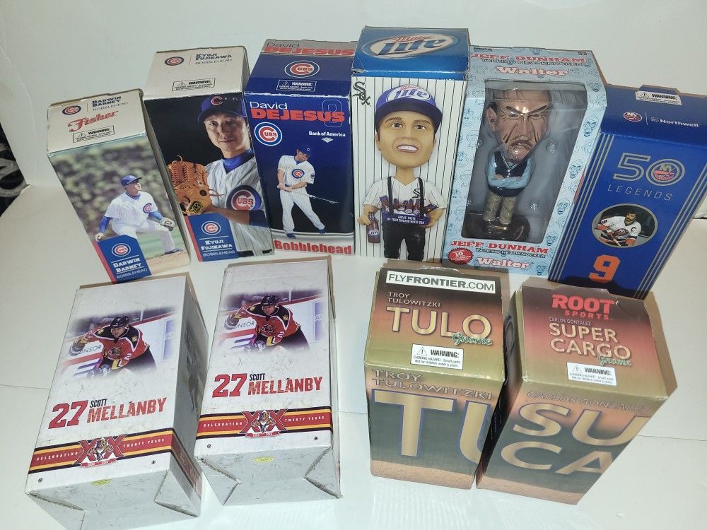 Bobblehead collection $100 for 10 Cubs White Sox and sports new