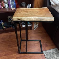 ACADIA Wood Side Table with Electrical And USB Outlet