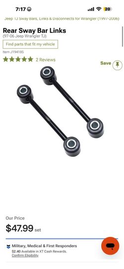 Jeep 2001 TJ rear links 30$
