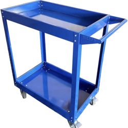 HIGOOD Heavy Duty Service Utility Cart,2 Shelf Steel, 800-Pound Capacity, 35.6 x 18.1x38-Inch