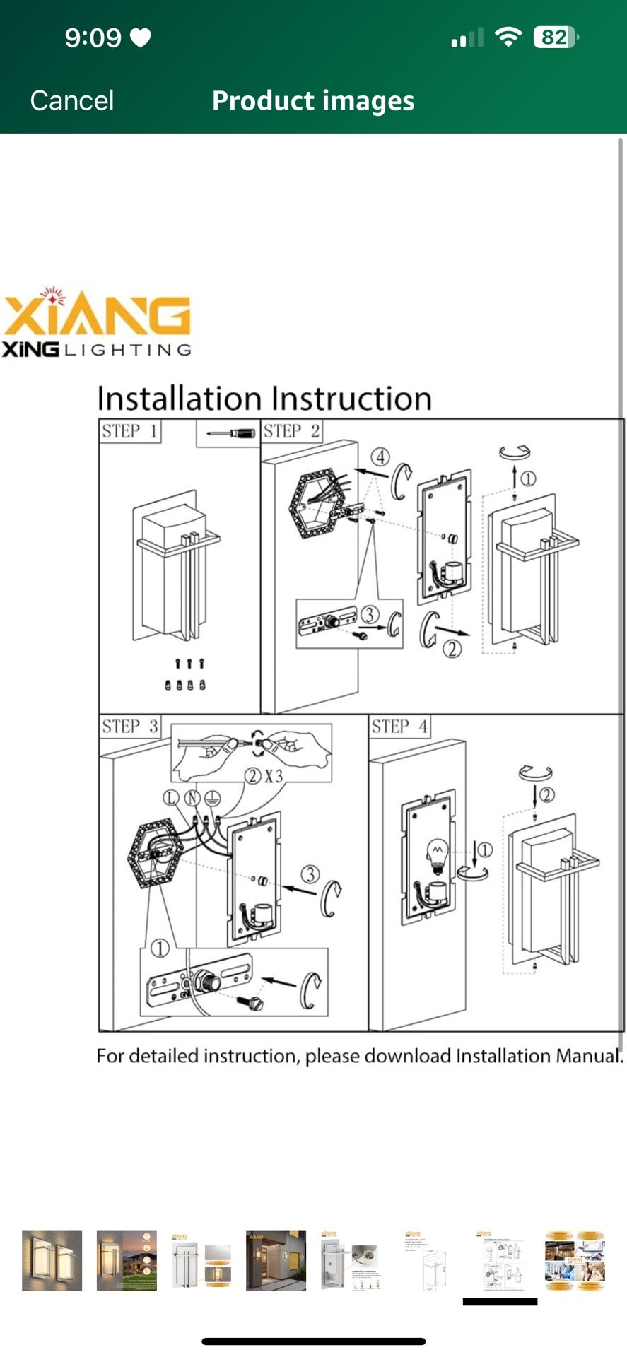 Outdoor Wall Ligh,t #4216SS, ETL Listed Exterior W Sconce, Waterproof & All Weather