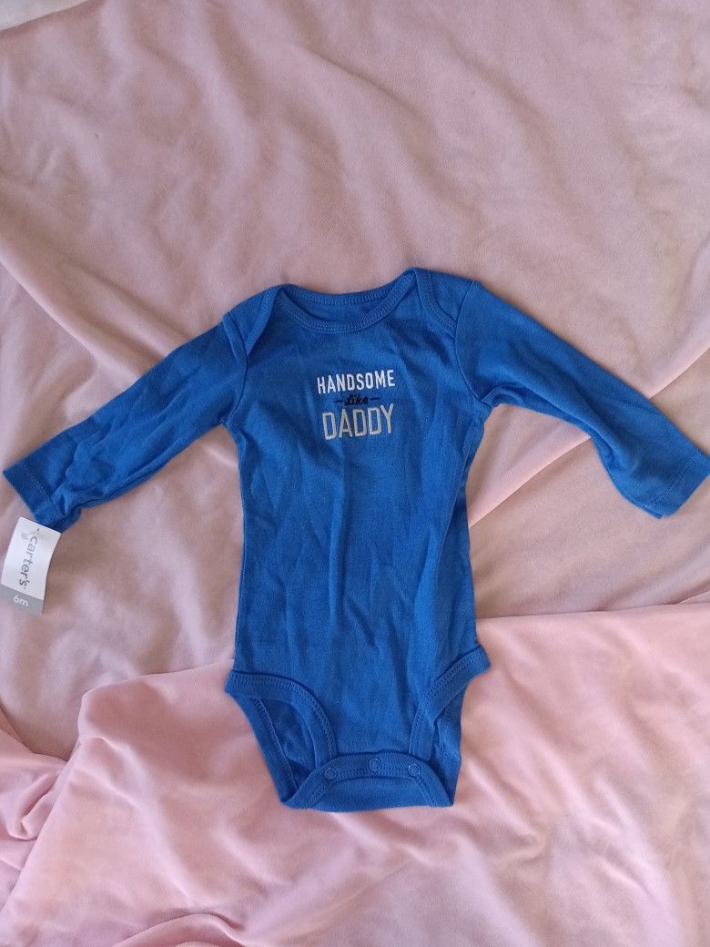 "Handsome Like Daddy" Baby Onesie - 6 Months