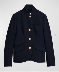 Rag & bone size 4 Women’s Navy Military-Style Blazer Jacket with Gold Buttons