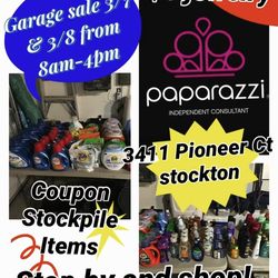 Garage Sale- Coupon stockpile items and more