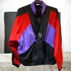 Puma Set Black, Red, and Purple Windbreaker Jacket and pants size Small fits M/L