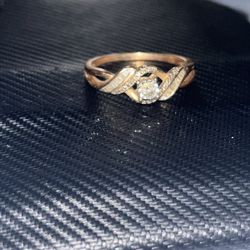 Rose Gold + Diamond engagement ring