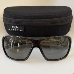 Smith Chief Sunglasses Techlite Polarized Glass Lenses Black Italy w/ Case